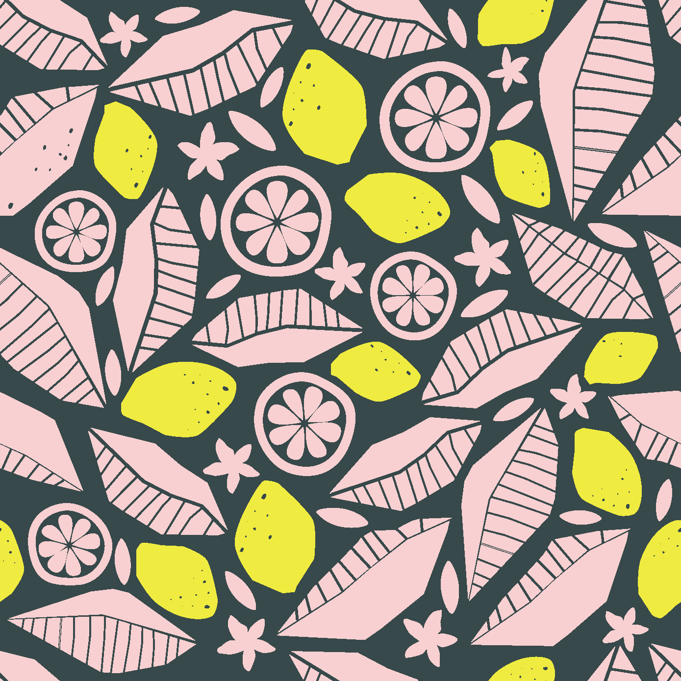 Pop Art Lemons and Limes – Dark Grey