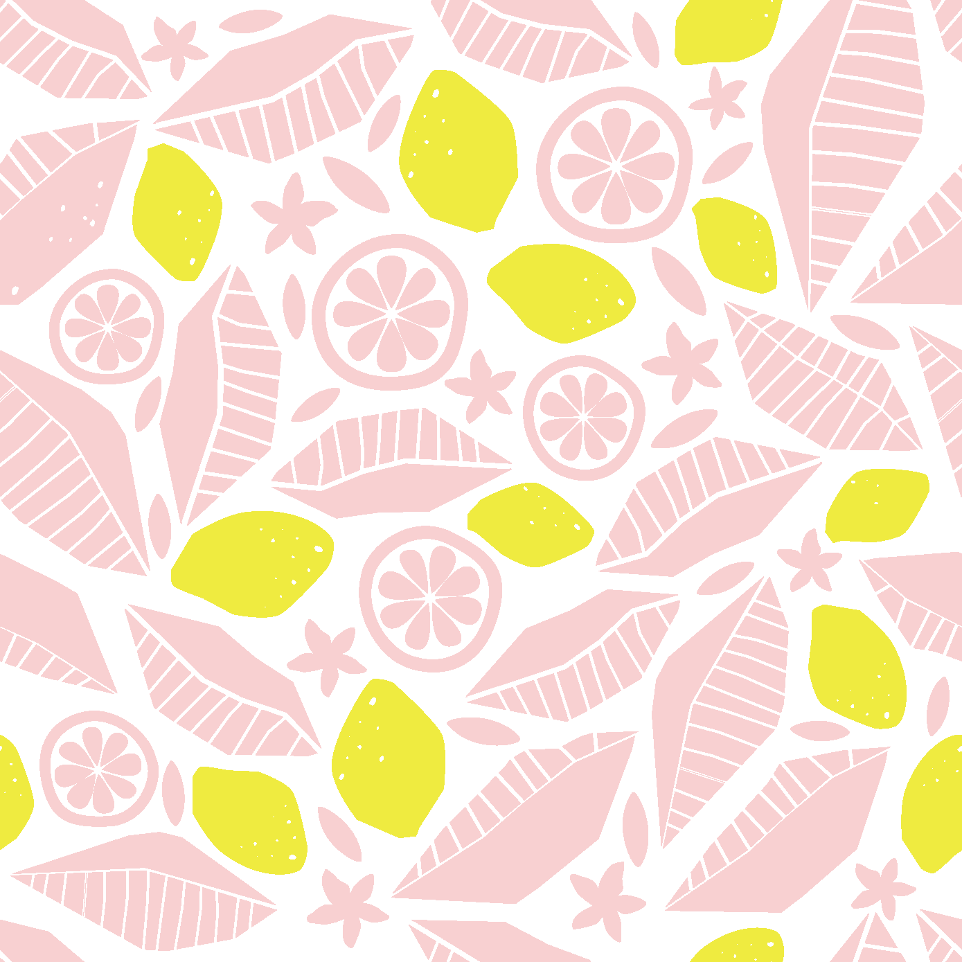 Pop Art Pink Lemons and Limes – White