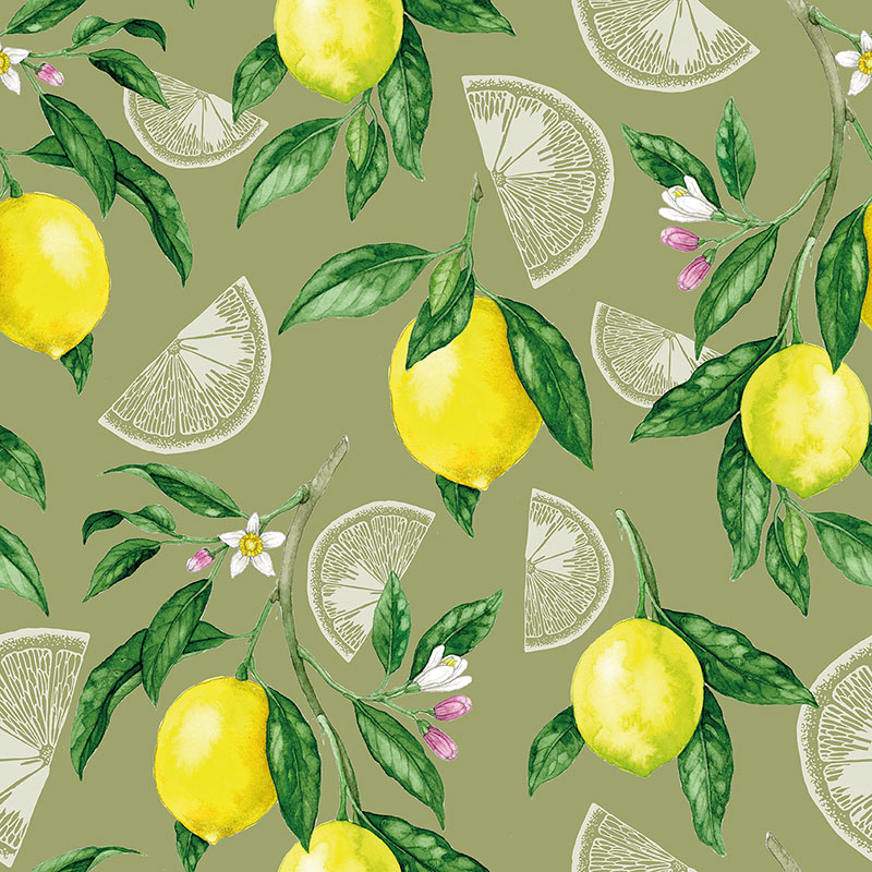 Ripe Lemons and White Wedges – Olive