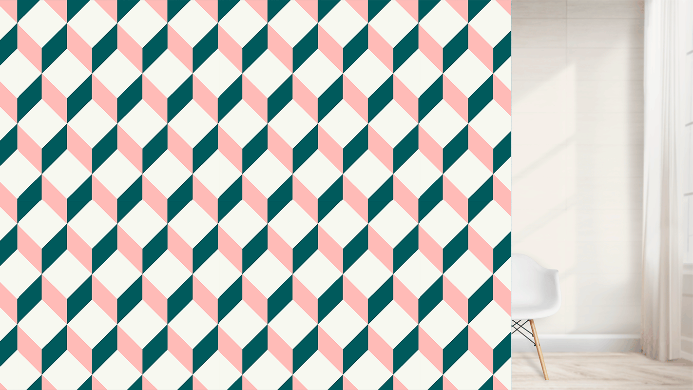 Hypnotizing Rhombs – Green and Pink