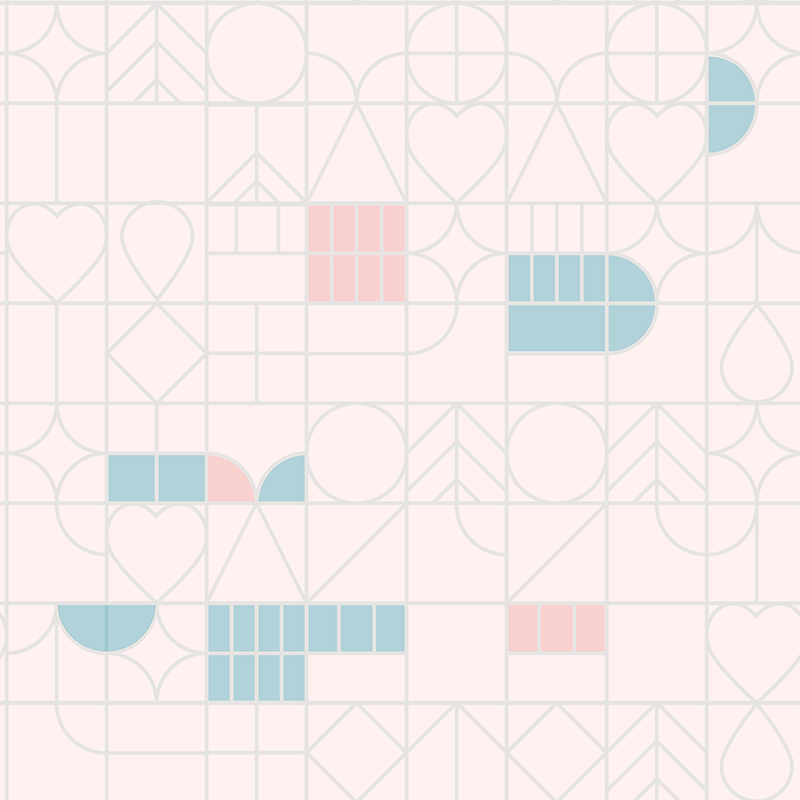 Geometric City Jungle – Pink