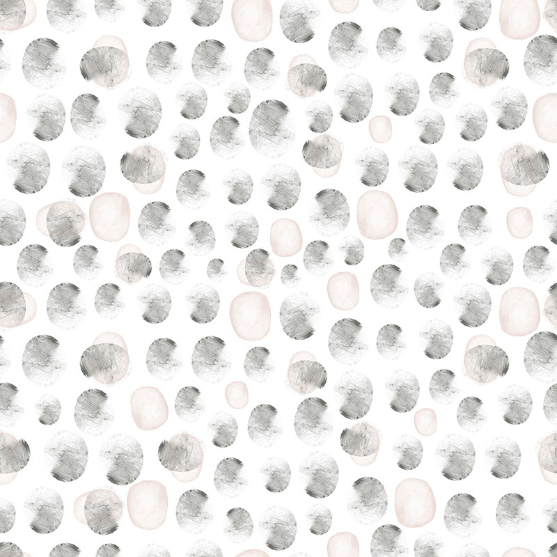 Watercolor Polka Dots – Monochrome