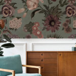 Vintage Flowers – Sage Green
