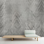 Herringbone Rain – Light Grey