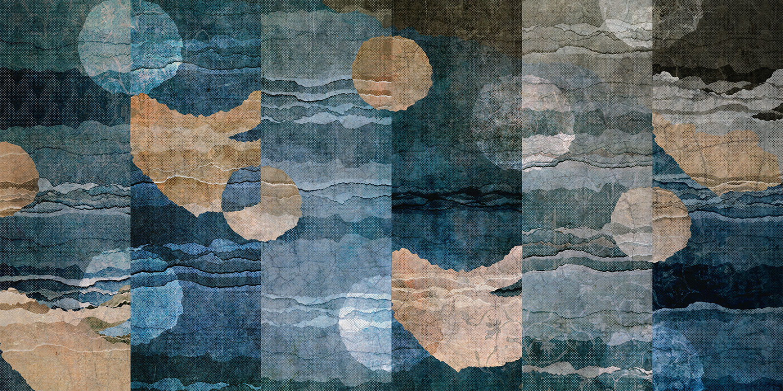 Seascape – Blue & Beige