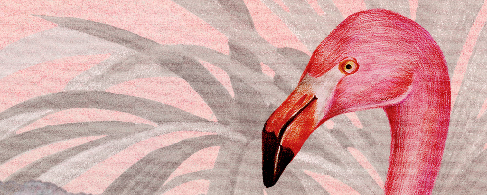 Troopiline flamingodžungel – roosa
