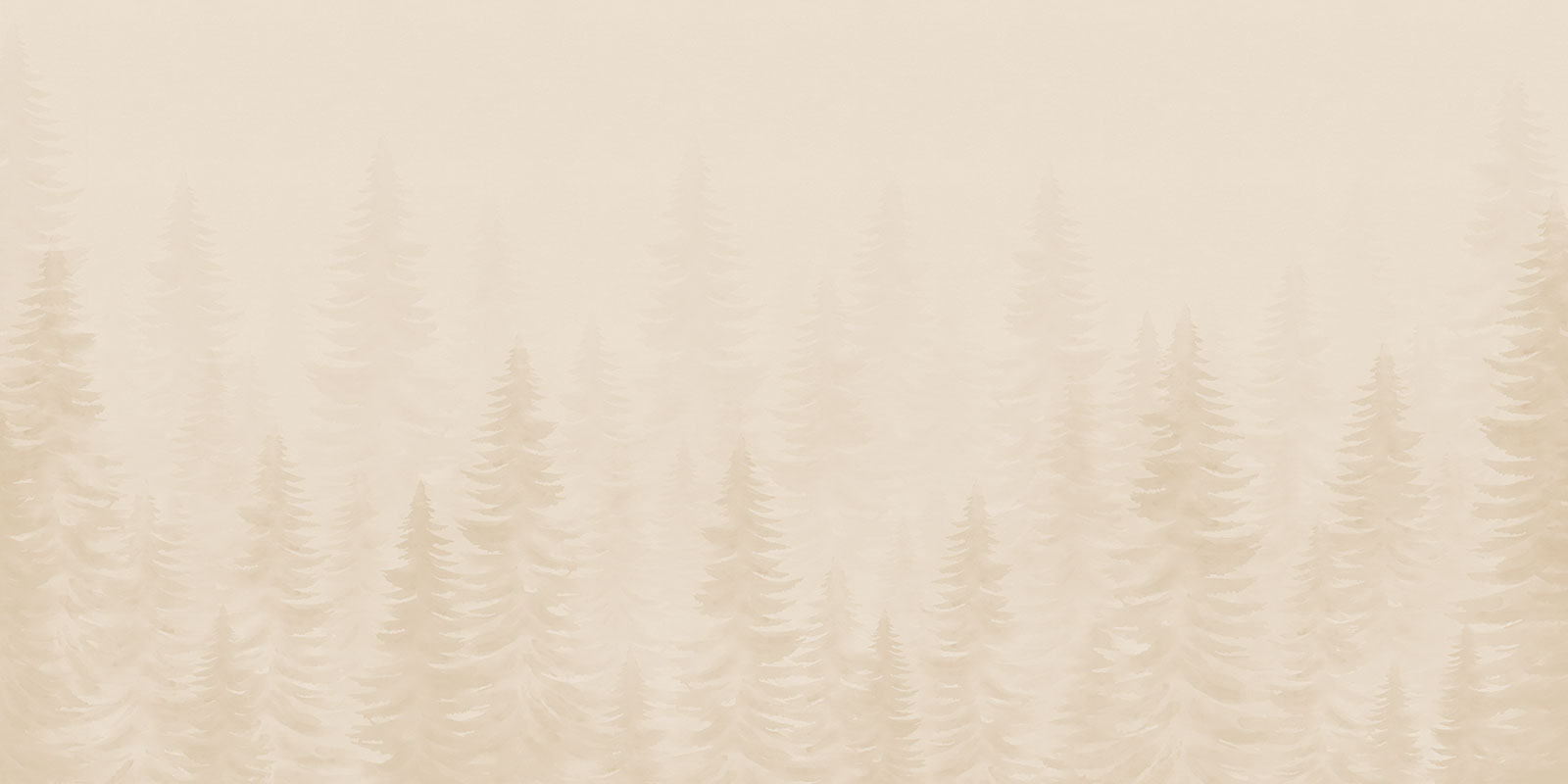 Foggy Watercolor Forest – Beige