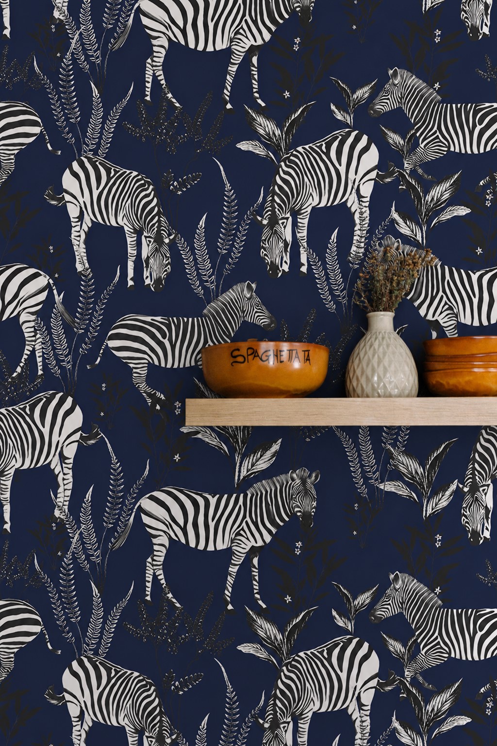 Zebra Kingdom – Navy Blue