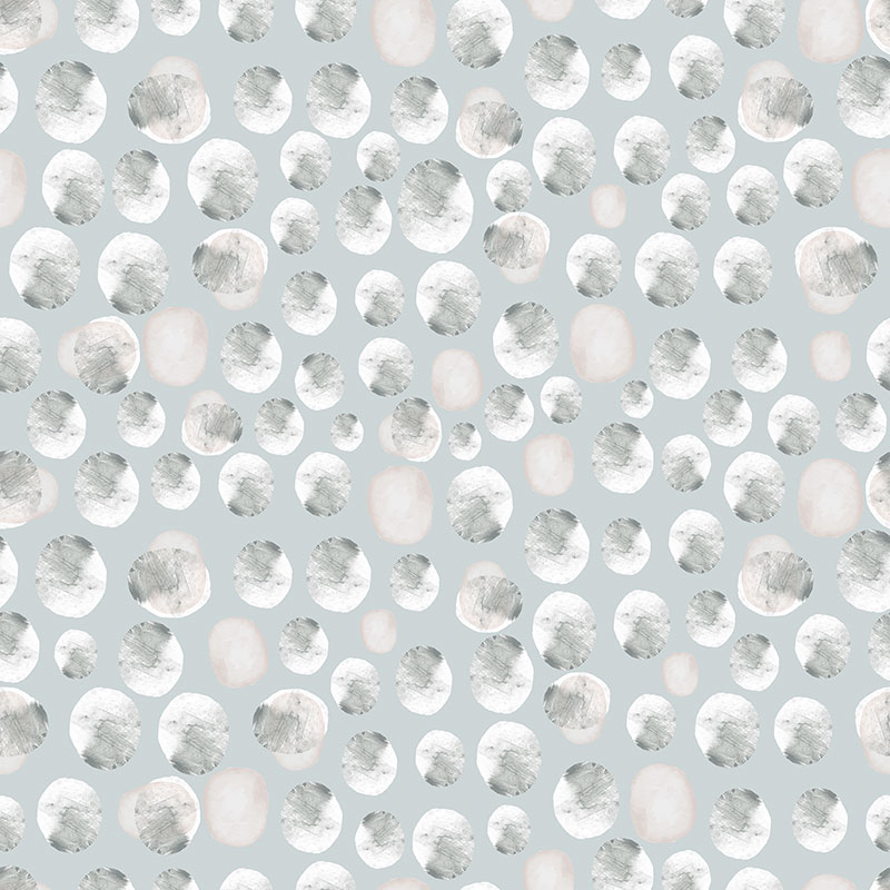 Watercolor Polka Dots – Grey