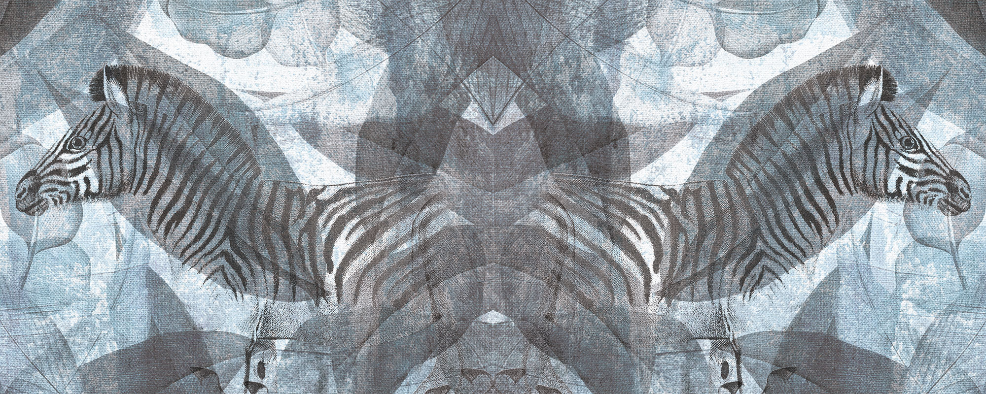 Zebra Kaleidoscope – Blue