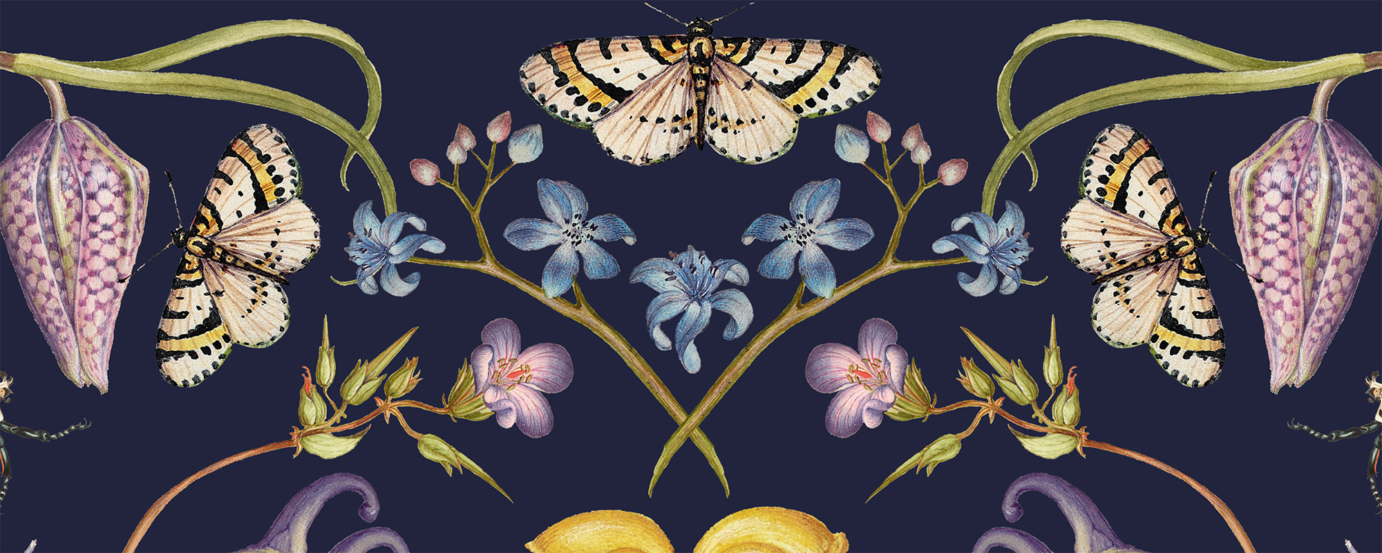 Floral Filippa – Navy Blue