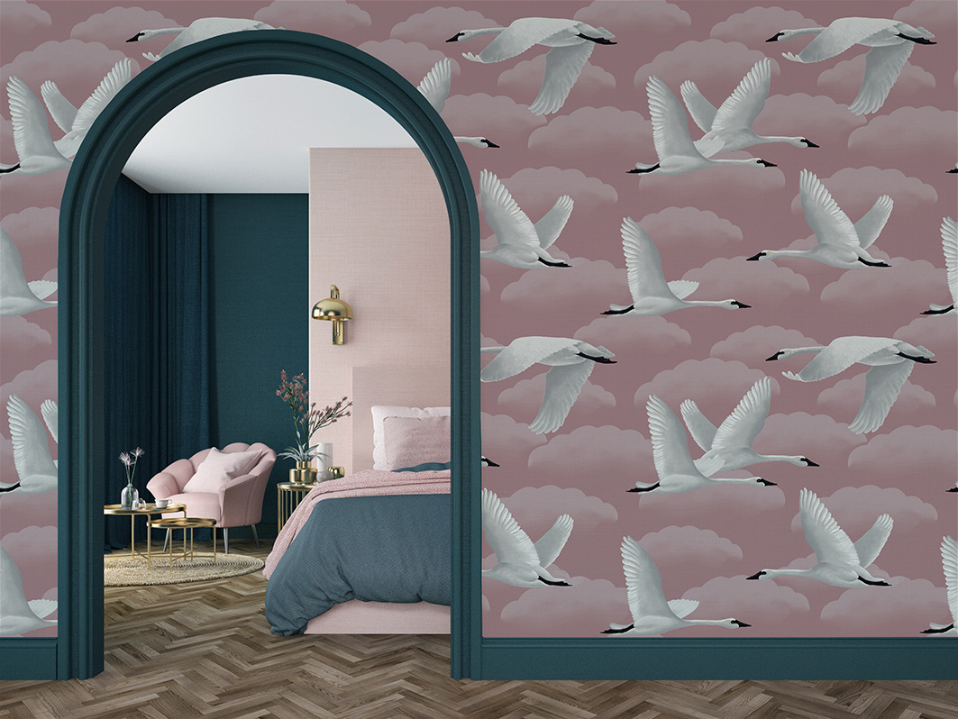 Elegant Swans – Pink