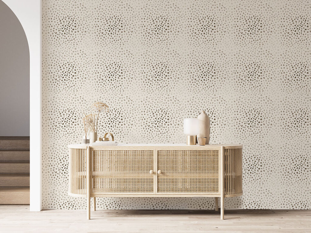 Dotted wallpaper pattern | Beež täpiline tapeet | Baubauwall 