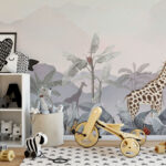 Tropical Giraffe Jungle – Grey