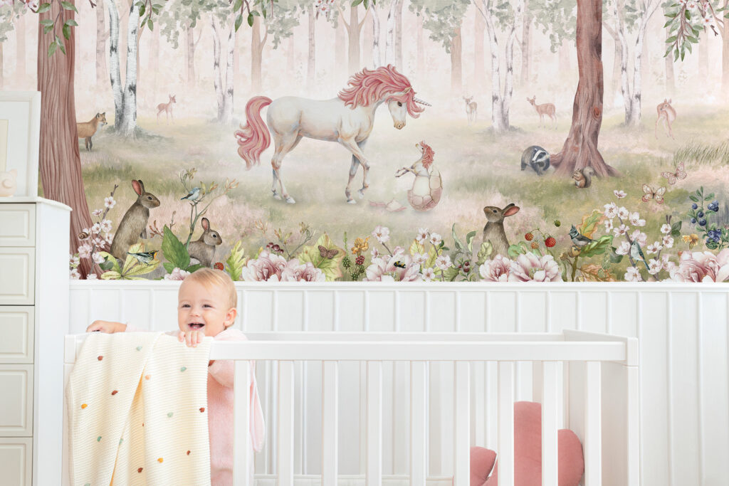 Ükssarviku tapeet tüdrukule