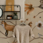 Forest of Playful Foxes – Beige