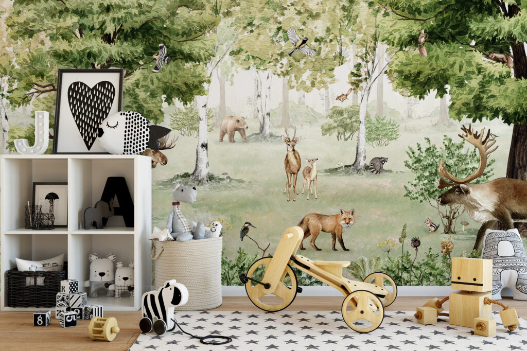 Woodland wonders - top selling wall mural wallpaper for kids rooms
