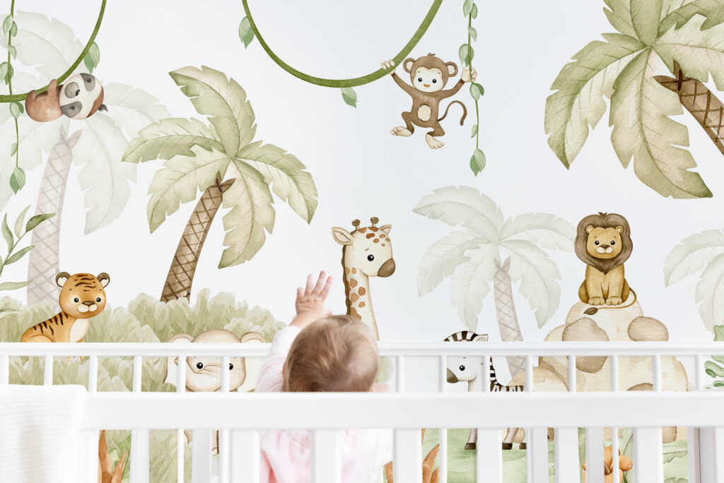 Baby room wallpaper Savannah Joy