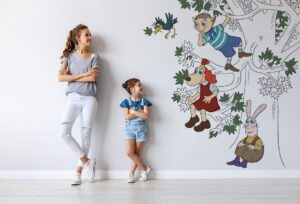 Kids room wallpapers with beloved Lotte