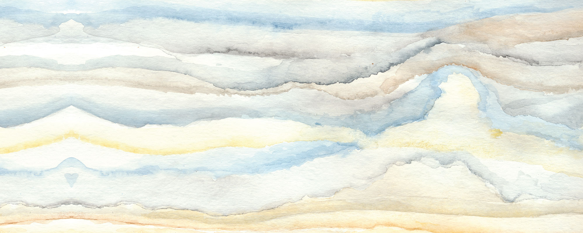Watercolor Horizon – Blue & Yellow