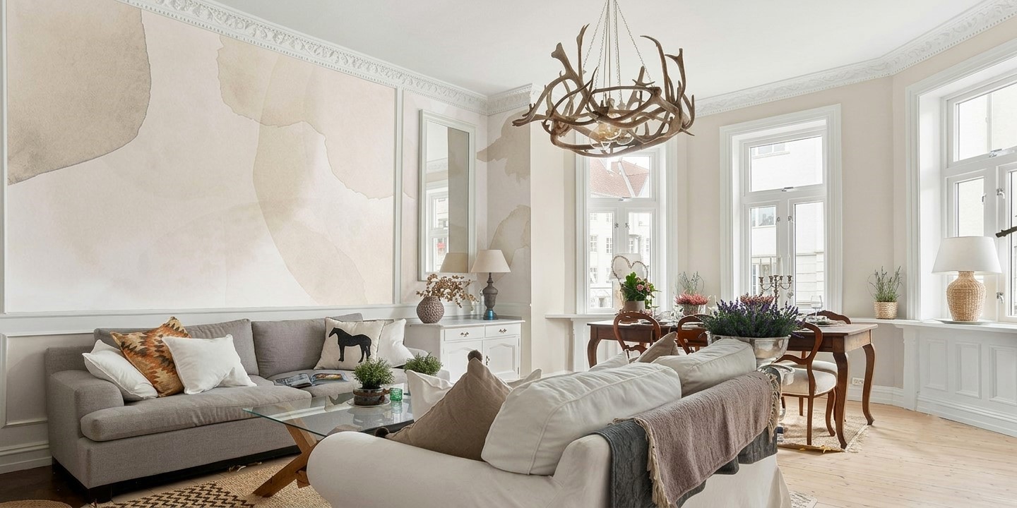 Watercolor Drops – Beige