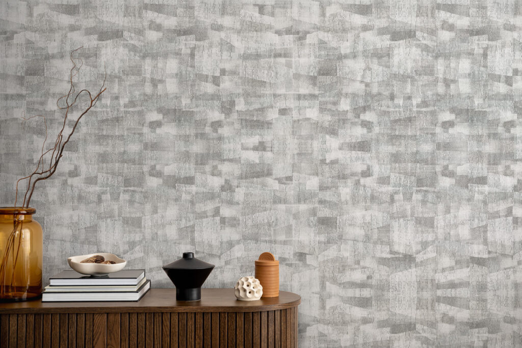 Beige arch geometric wall mural on a living room feature wall. Baubauwall Wallpapers and Designer Murals