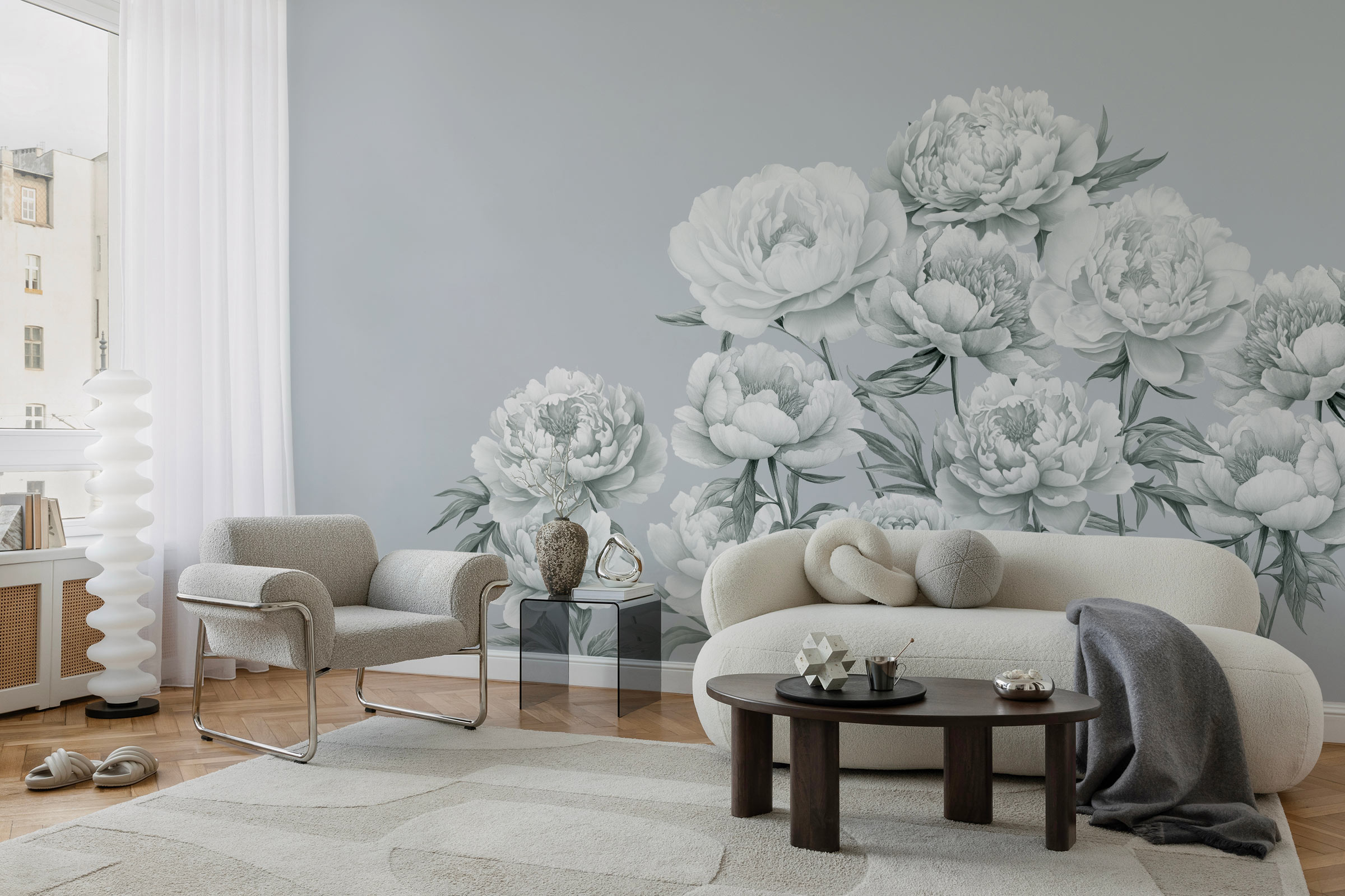 Peony Daydream – Grey