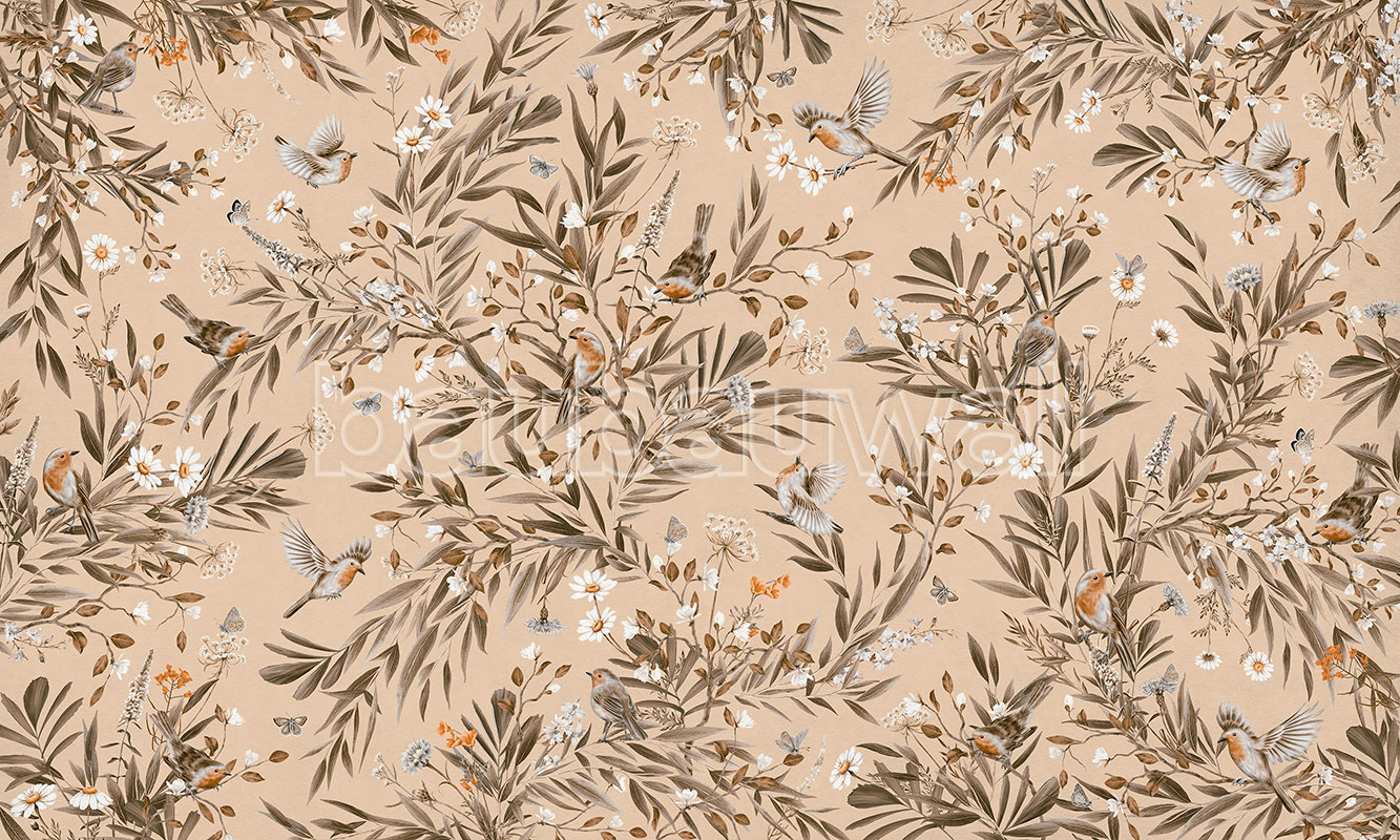 Playful Robins Vintage – Beige