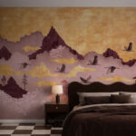Reverie: moody Japandi wallpaper inspired by traditional art