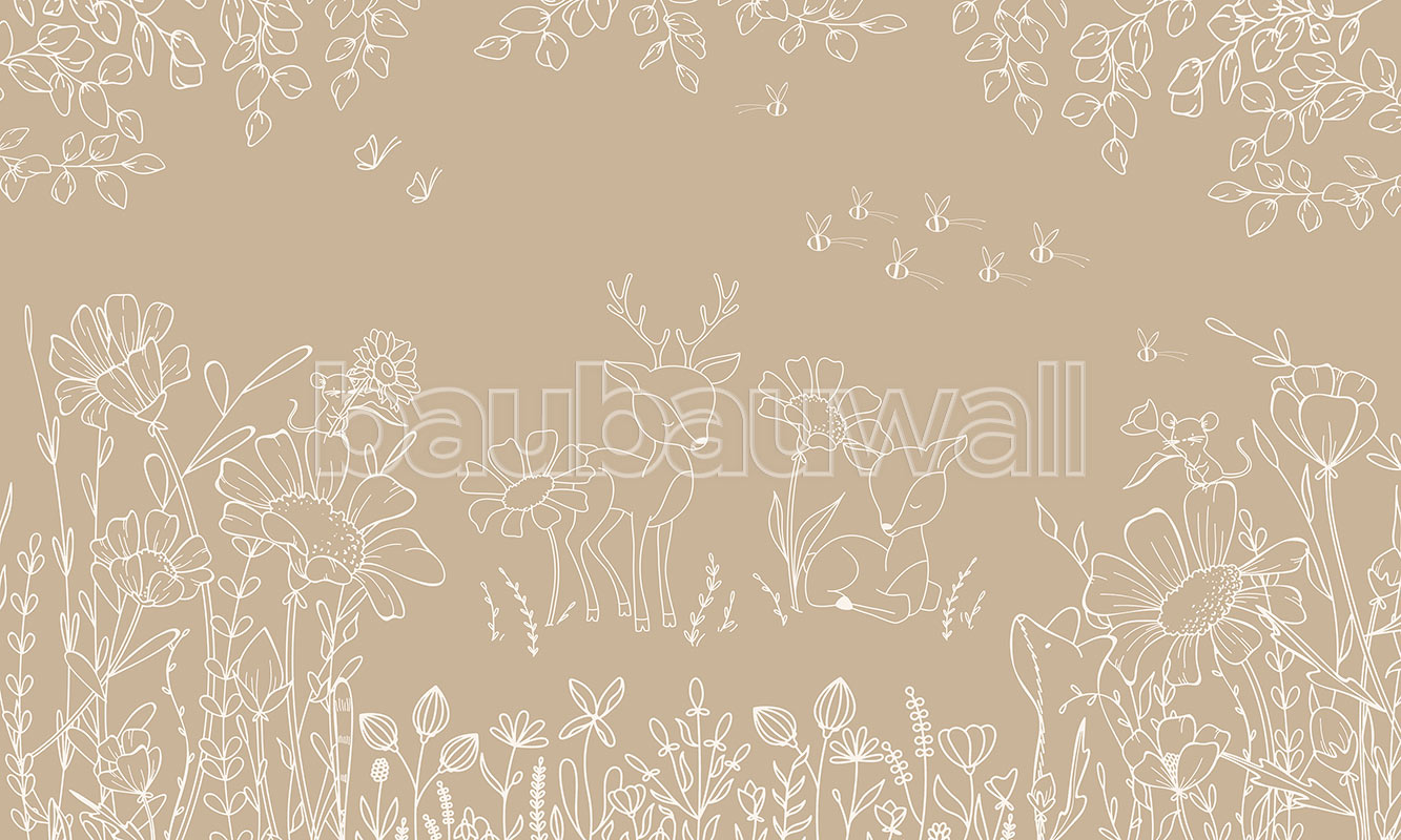 Deer Doodles – Beige