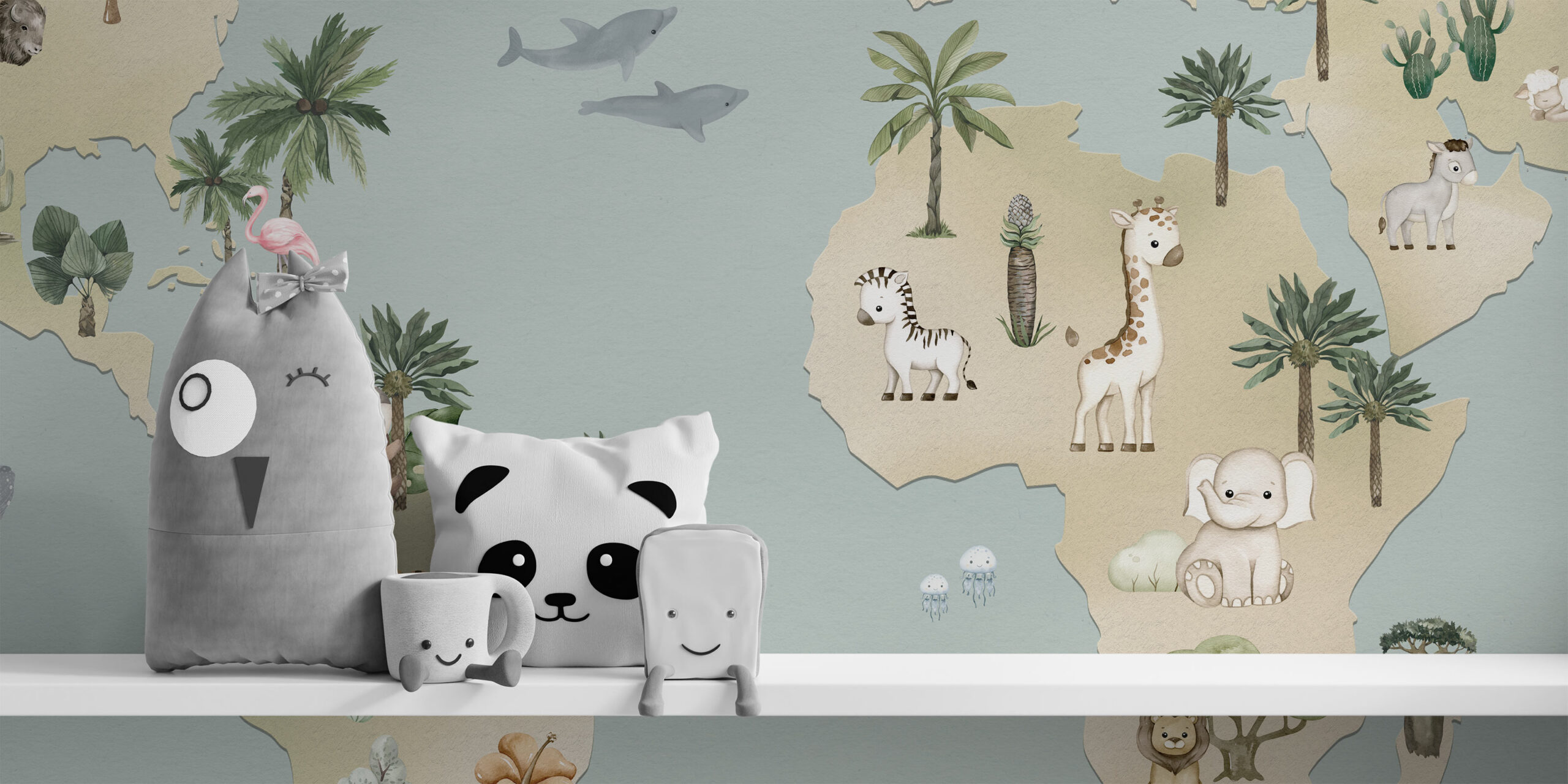 Lastetoa tapeet – Loomade atlas – helesinine