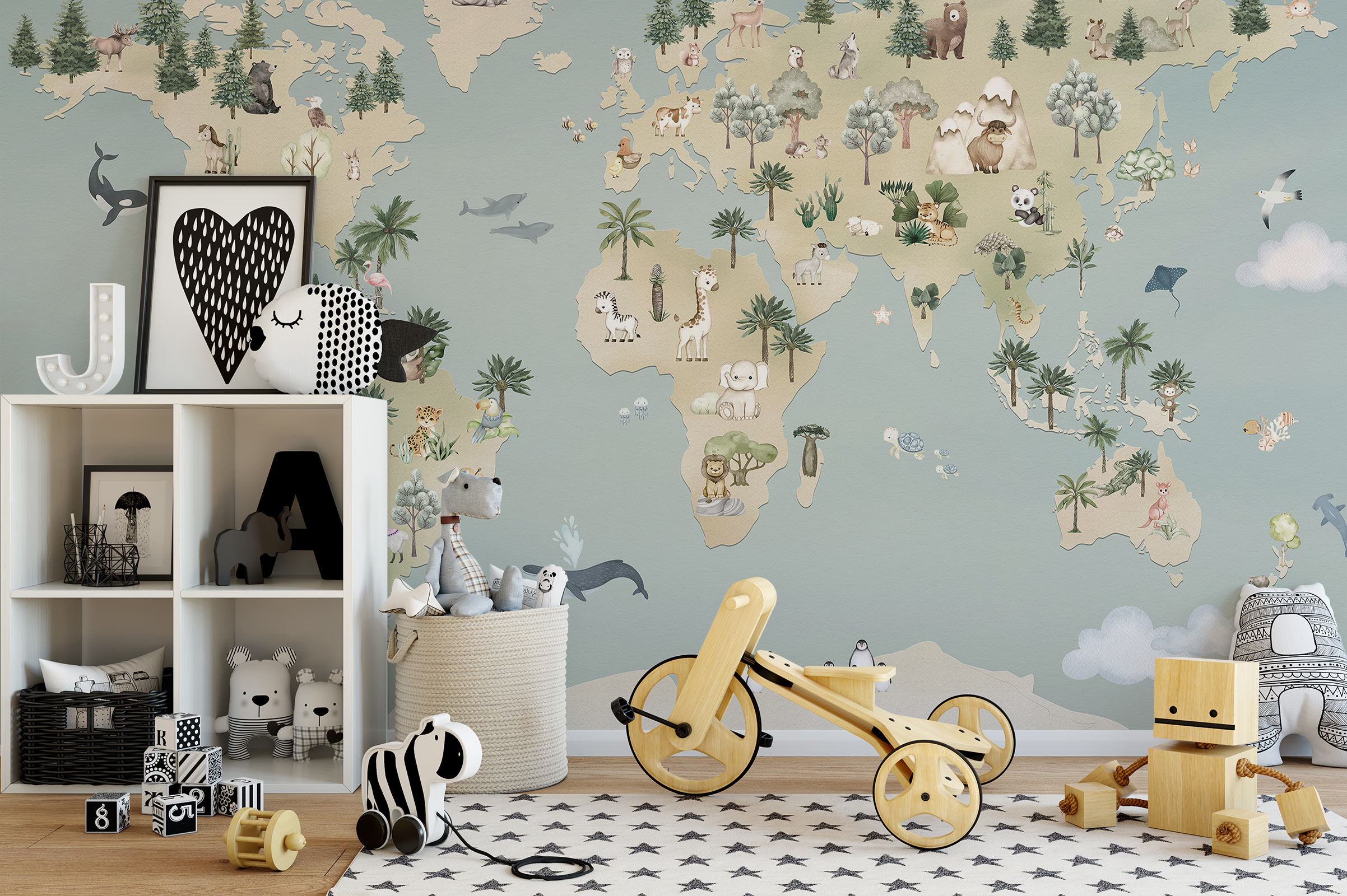 Lastetoa tapeet – Loomade atlas – helesinine