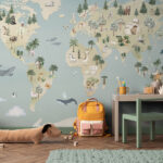 Lastetoa tapeet – Loomade atlas – helesinine