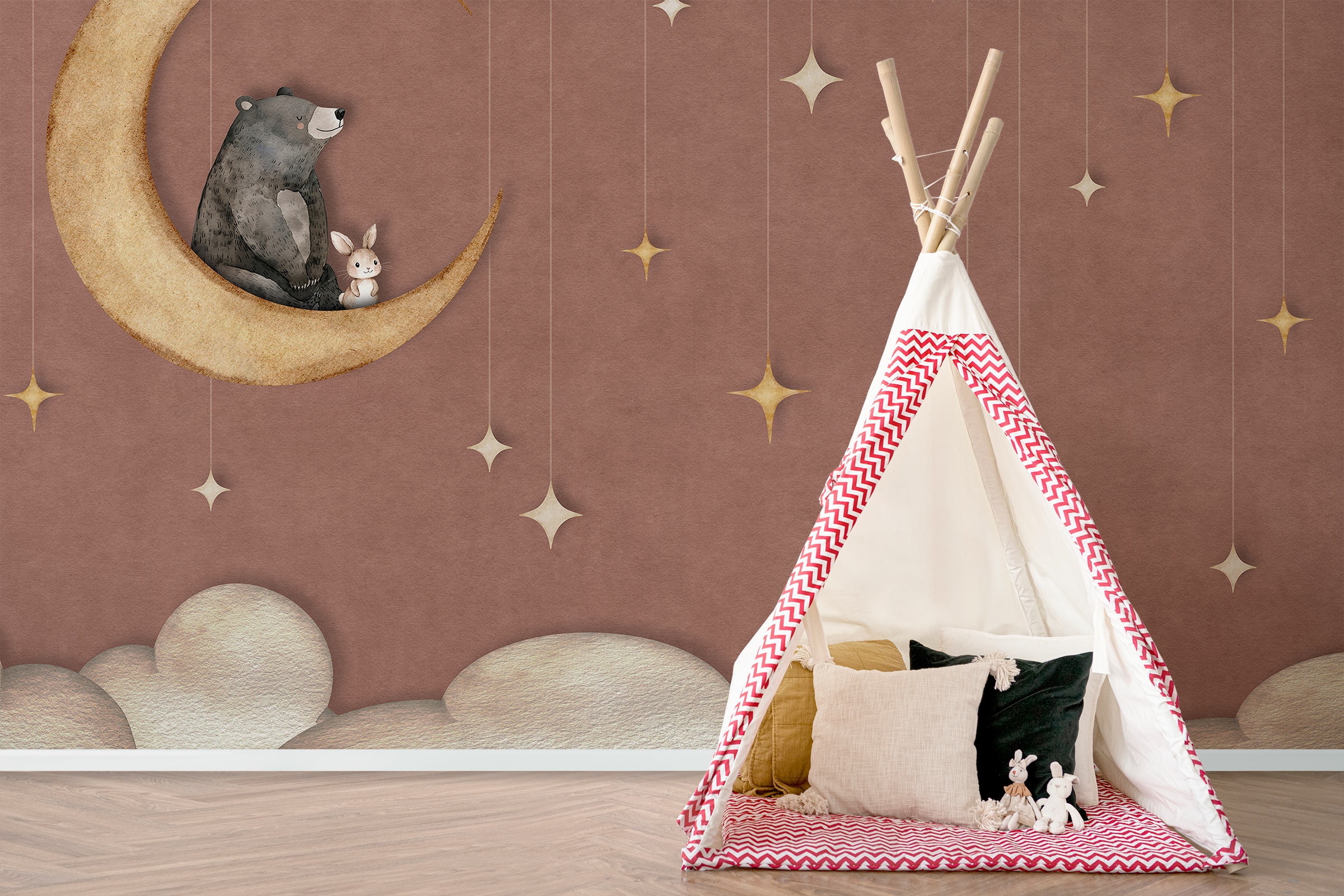 Bear on the Moon – Brick Red