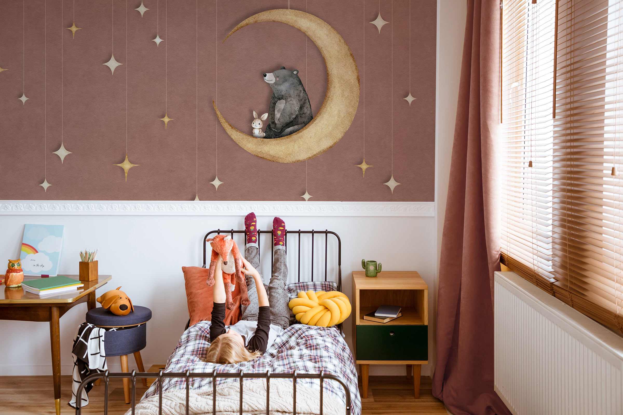 Bear on the Moon – Brick Red