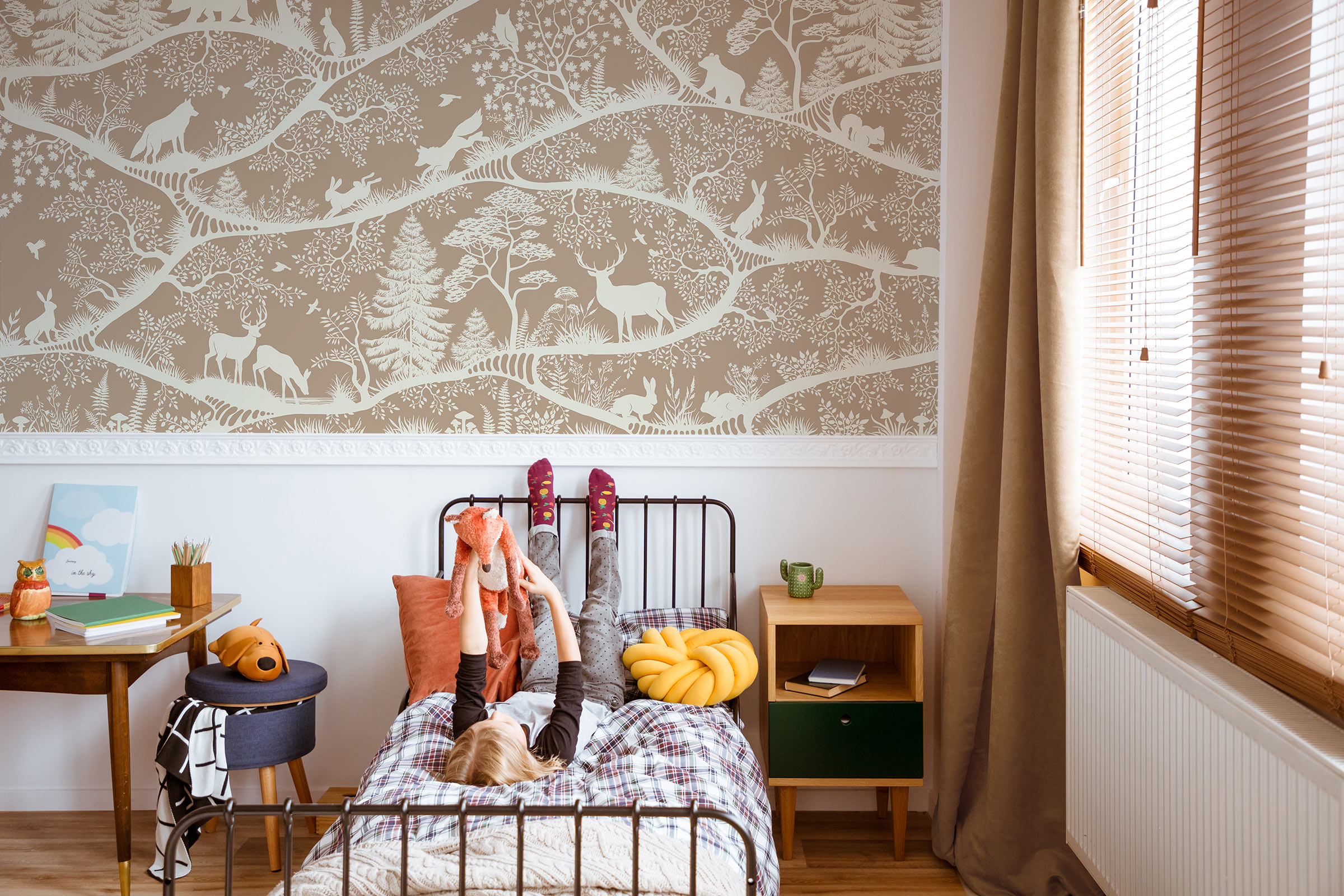 Nordic Nature in Beige-White