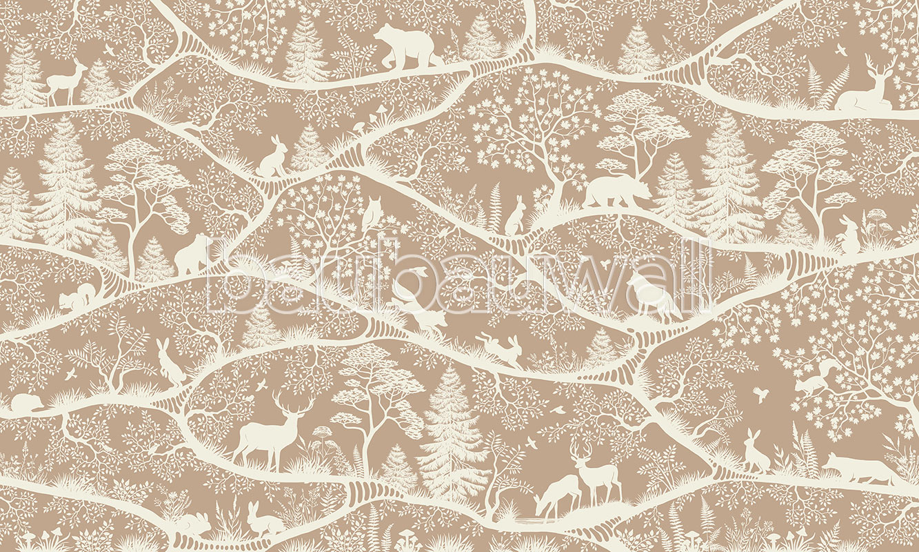 Nordic Nature in Beige-White