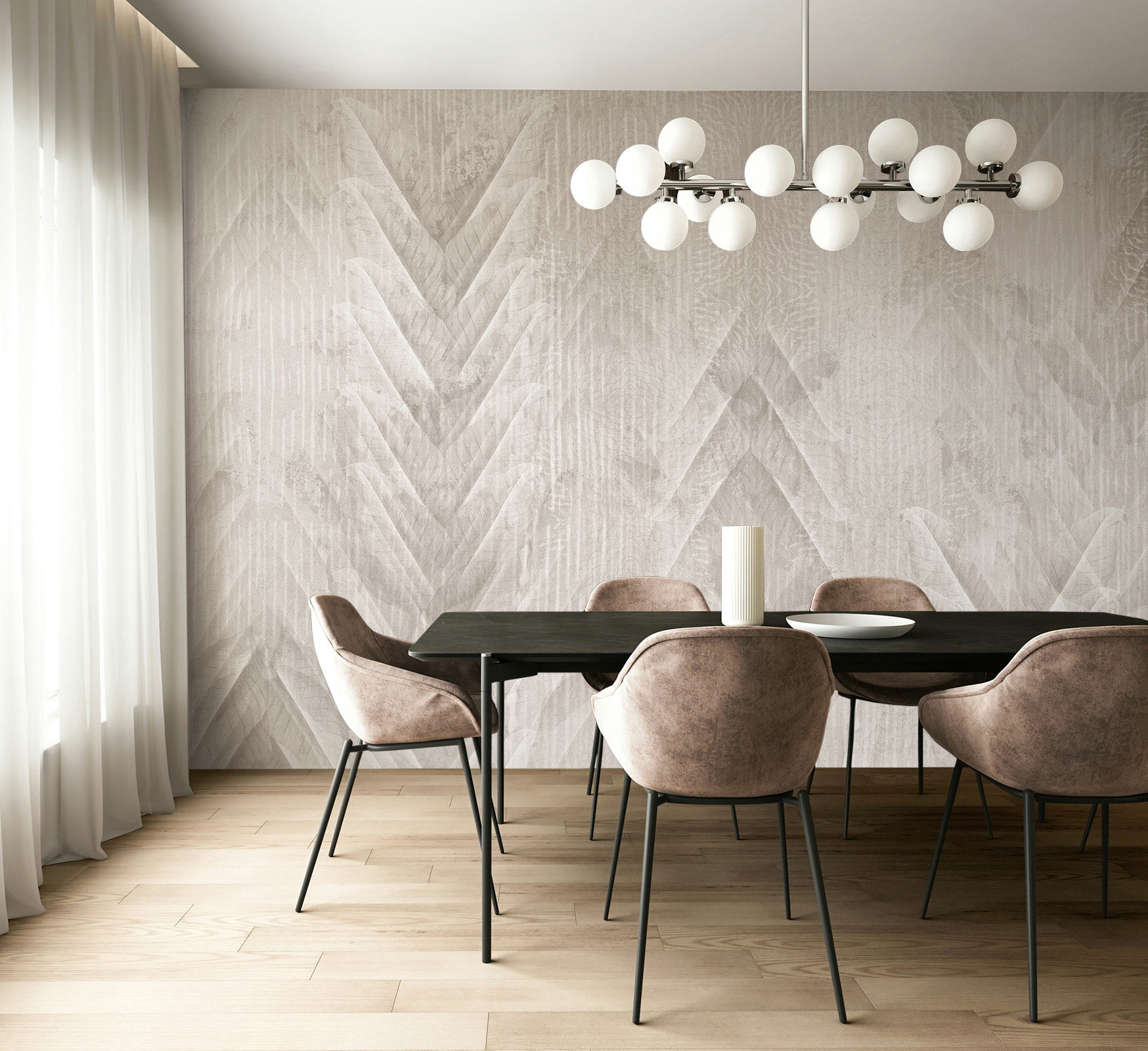 Herringbone Rain – Beige