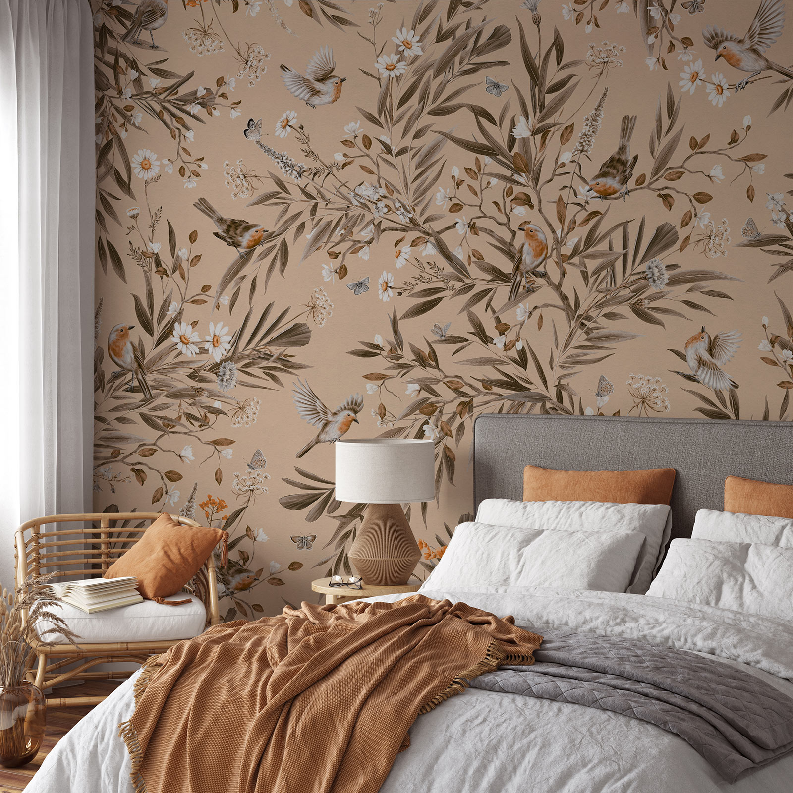 Playful Robins Vintage – Beige