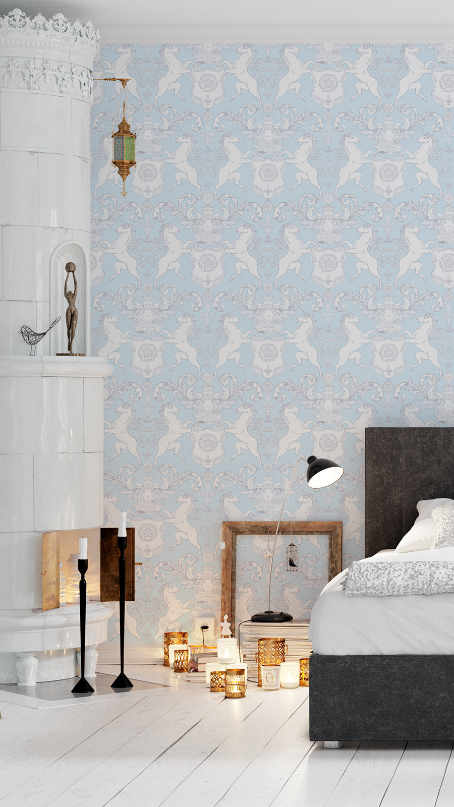 Salon of Unicorns – Light Blue