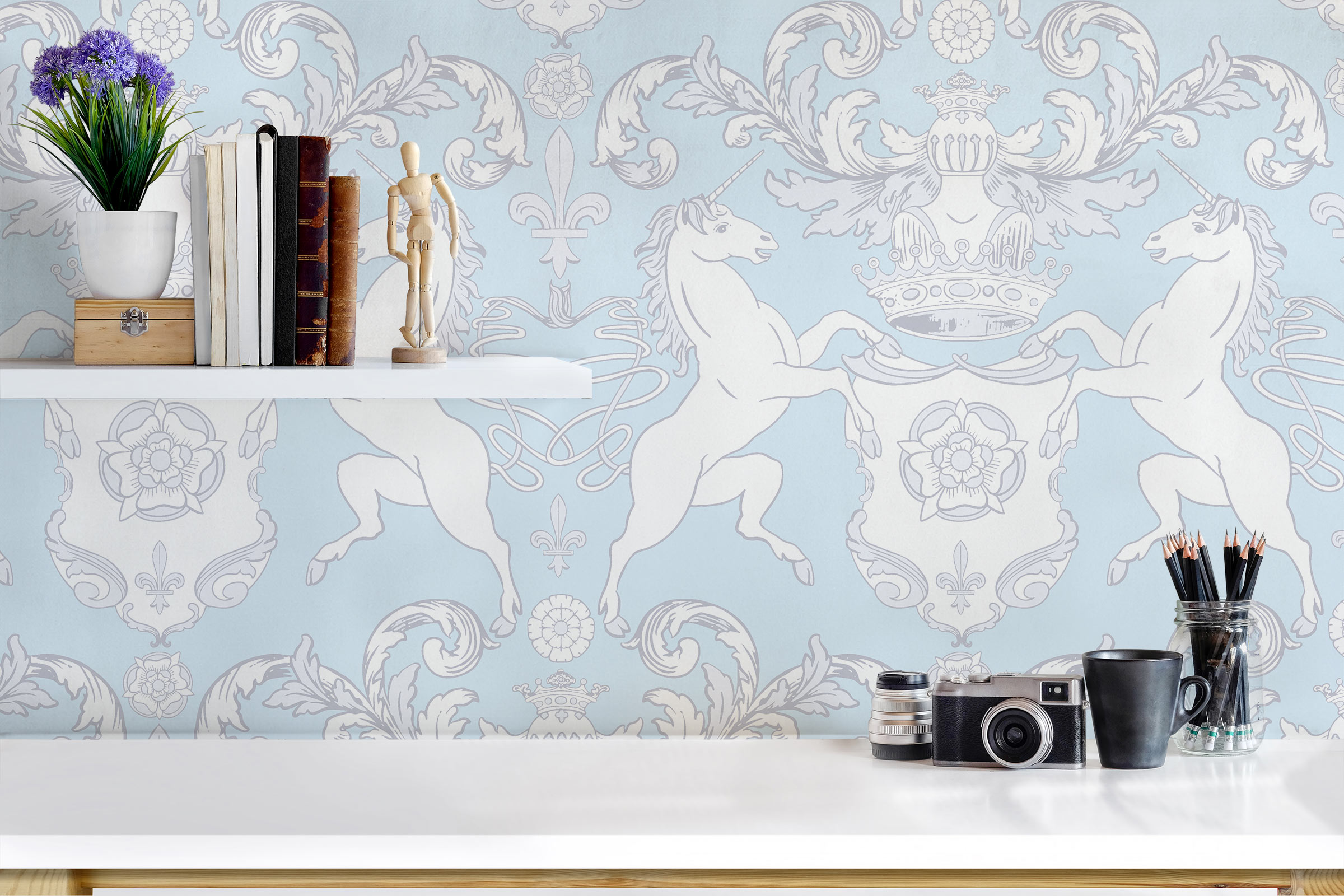 Salon of Unicorns – Light Blue
