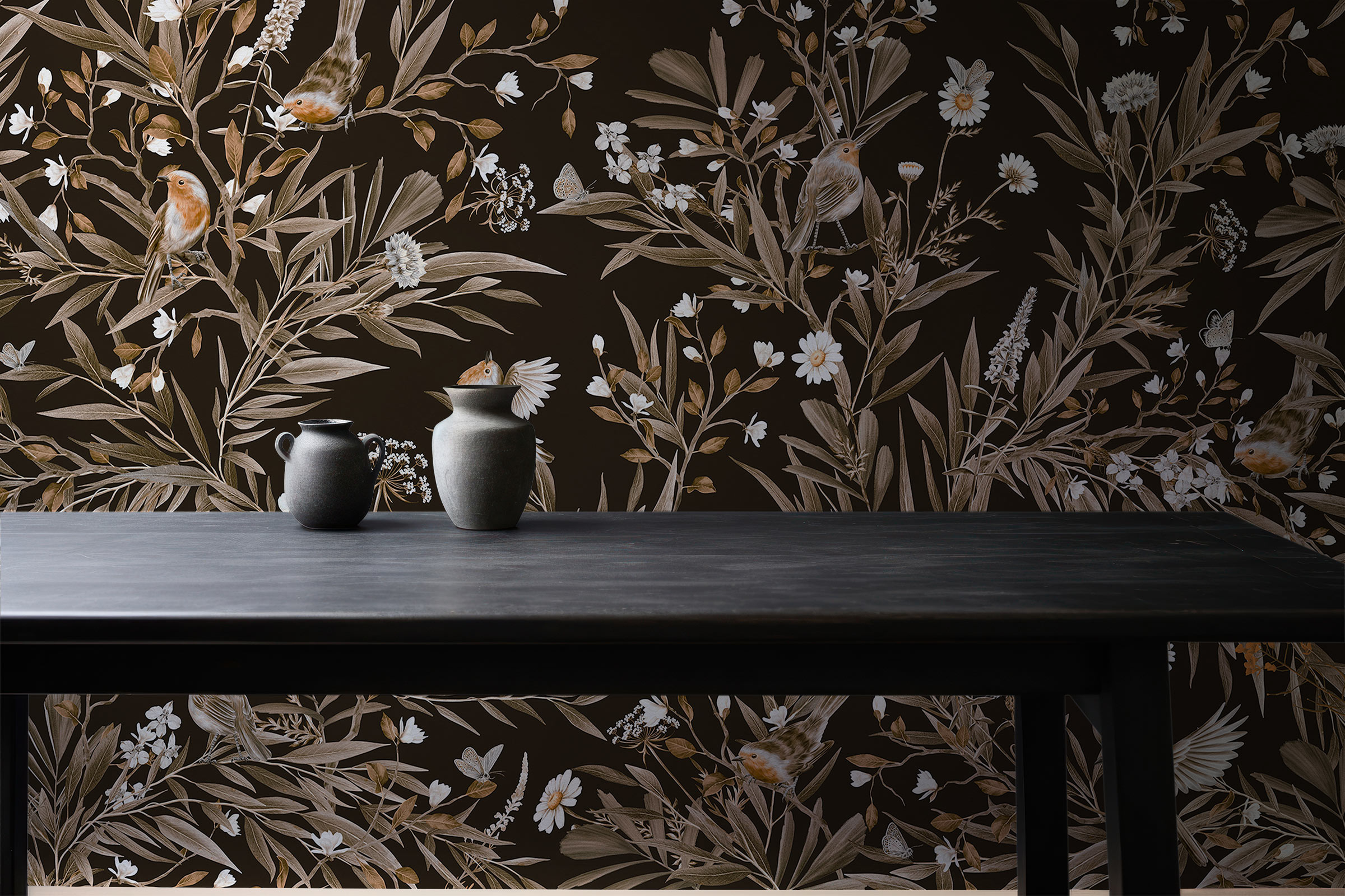 Playful Robins Vintage – Black