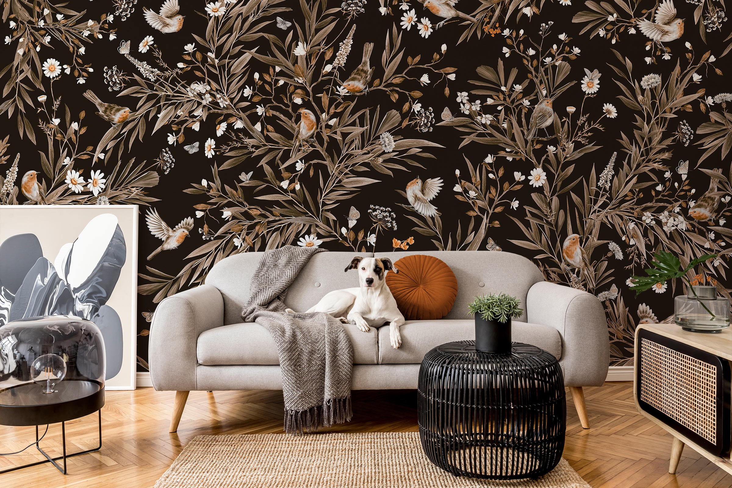 Playful Robins Vintage – Black