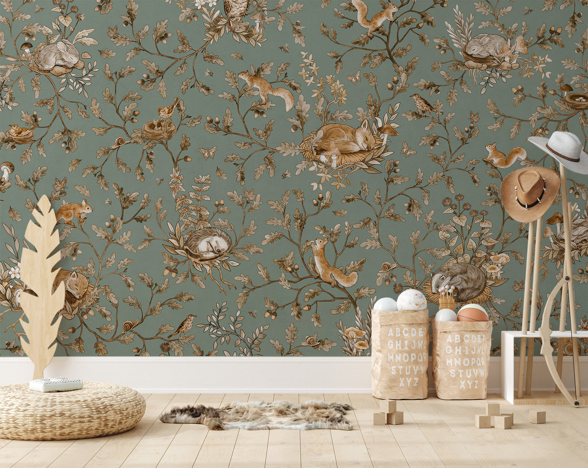 Playful Woods – Vintage Teal