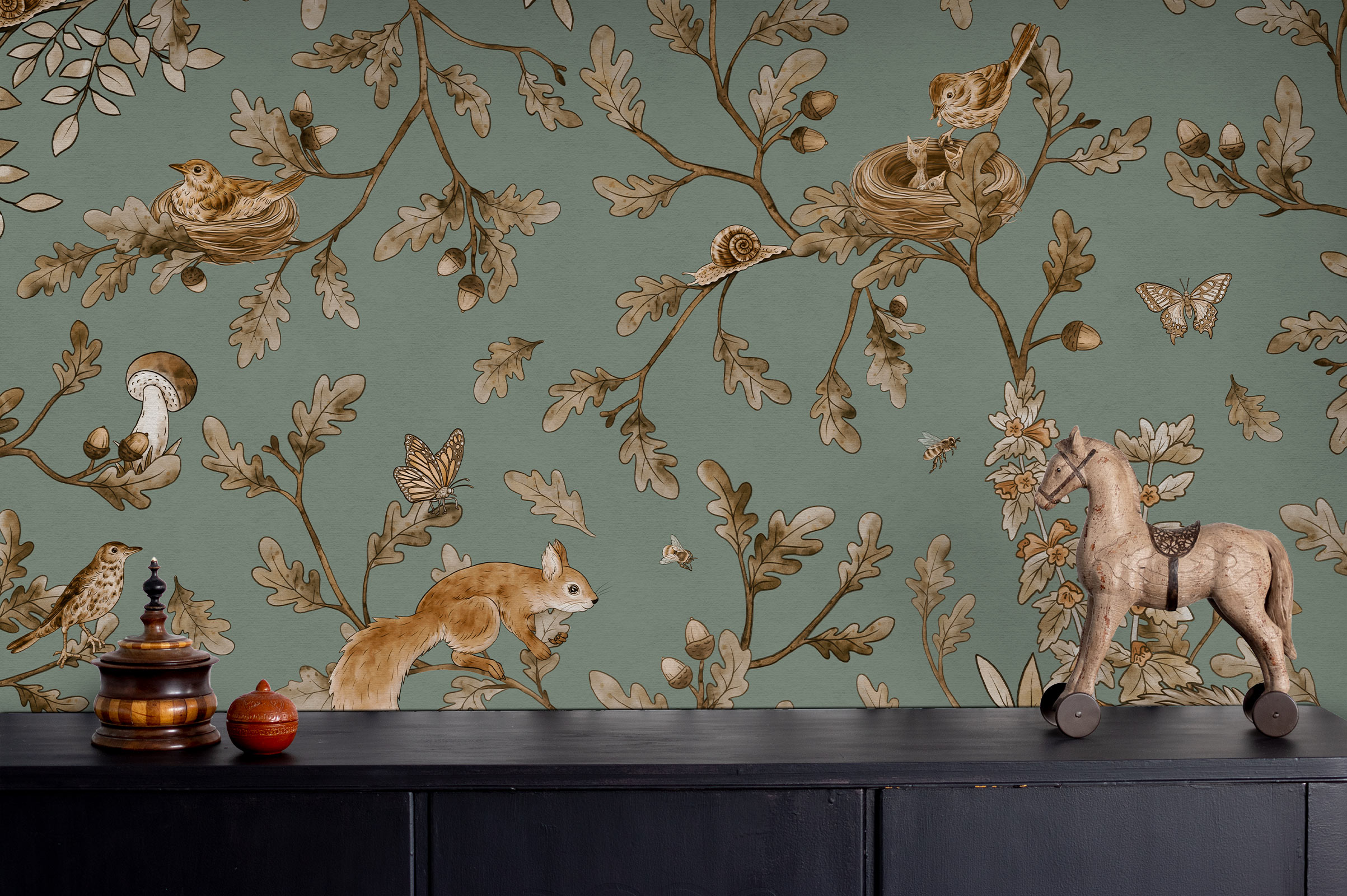 Playful Woods – Vintage Teal