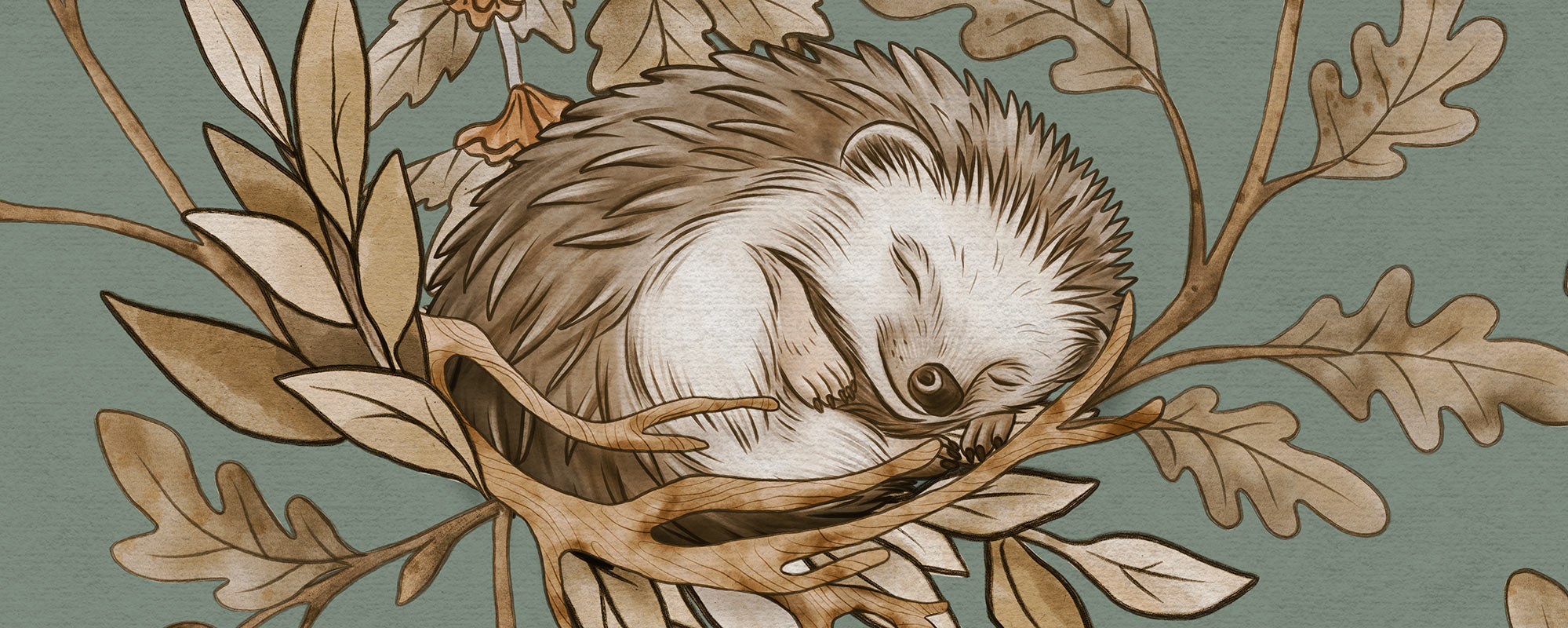 Playful Woods – Vintage Teal