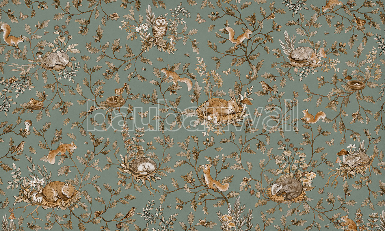 Playful Woods – Vintage Teal
