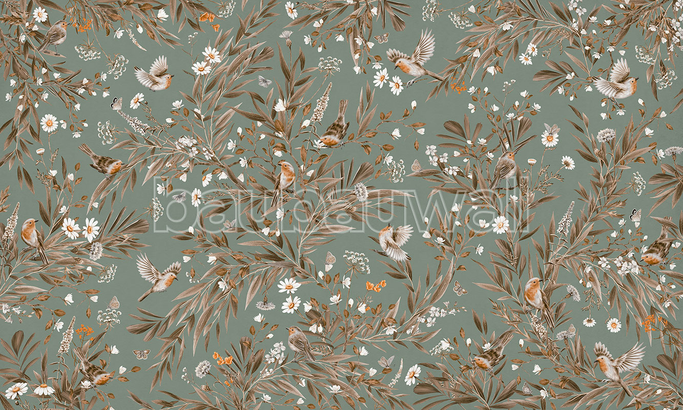 Playful Robins Vintage – Teal