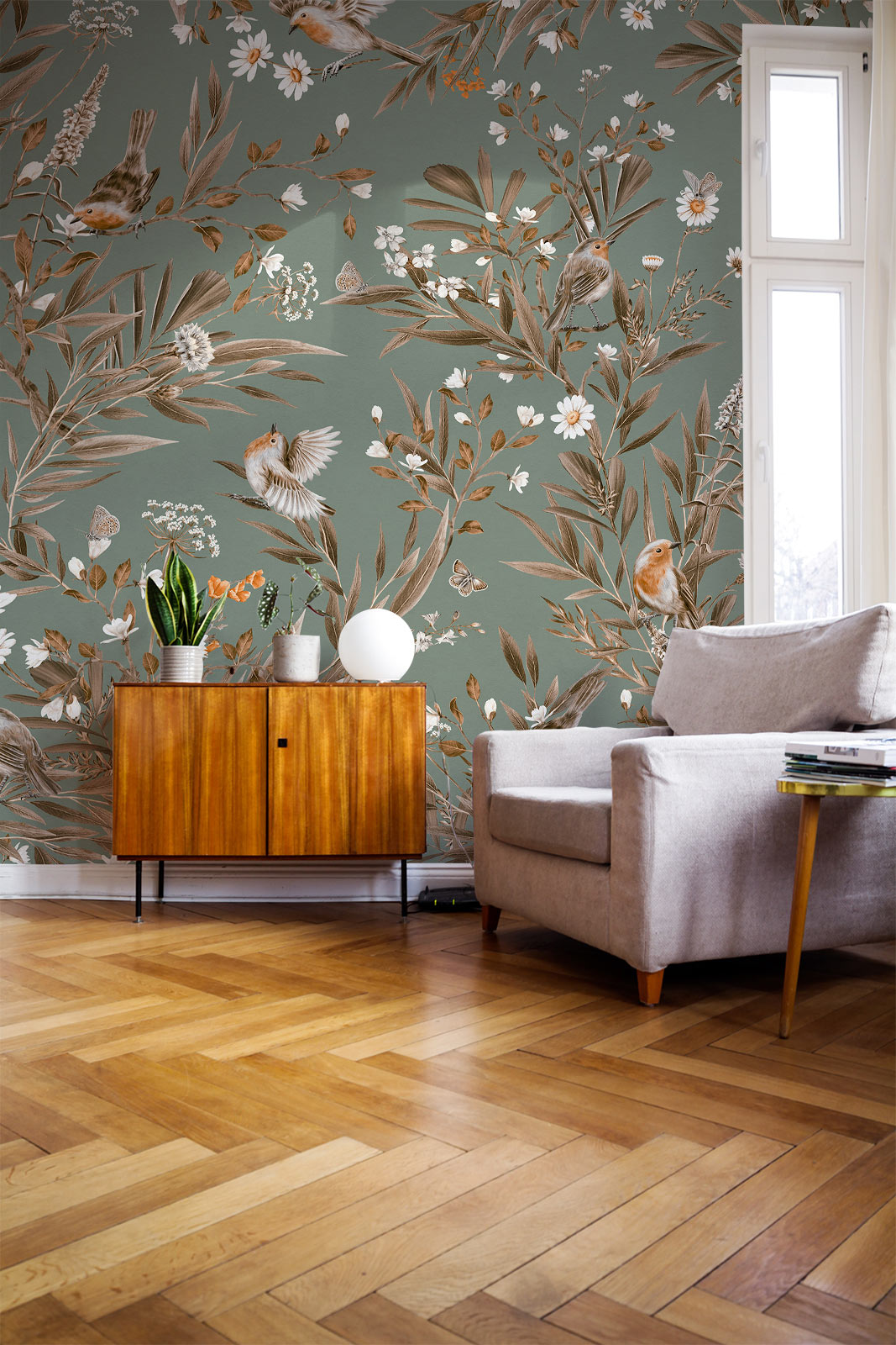 Playful Robins Vintage – Teal