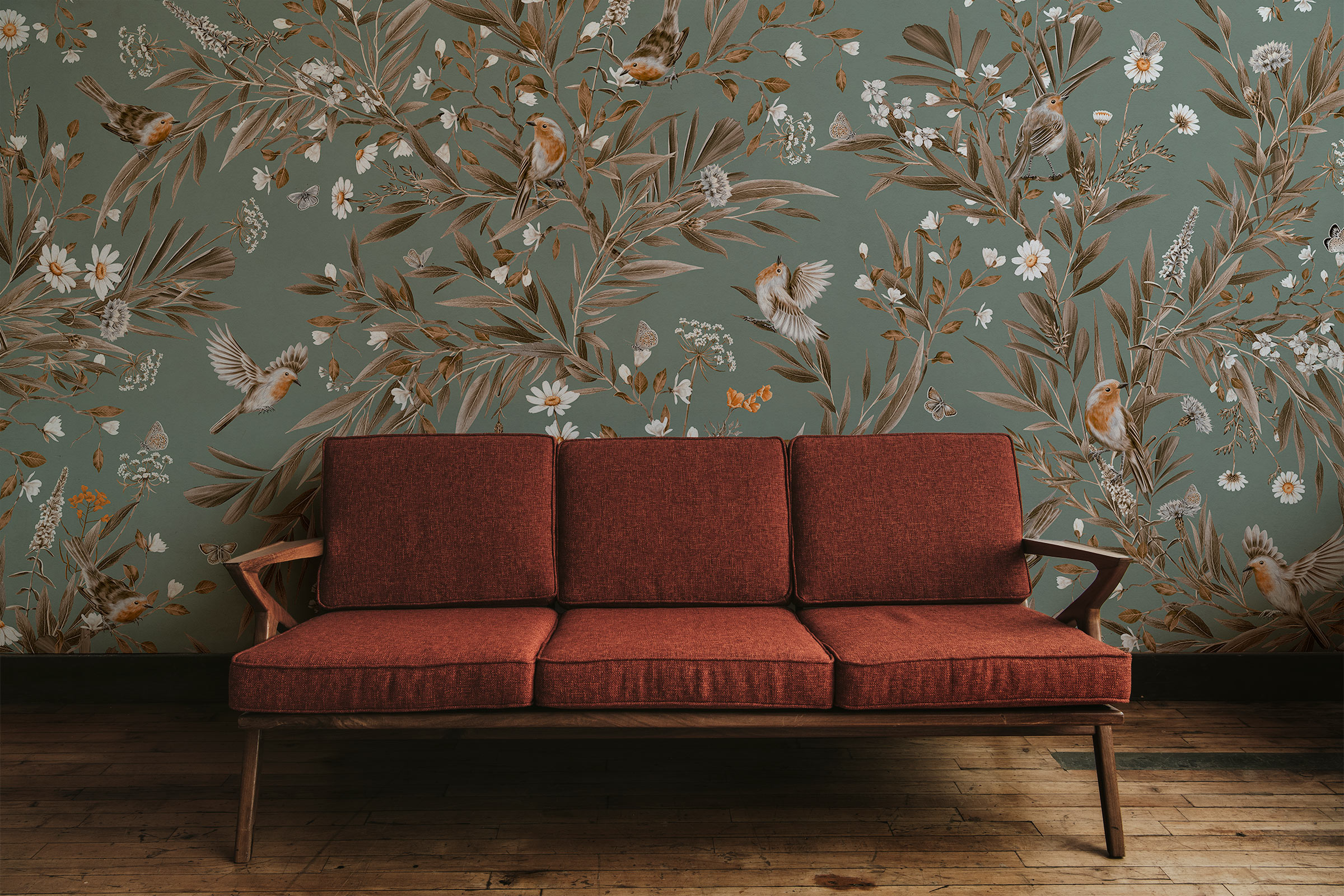 Playful Robins Vintage – Teal